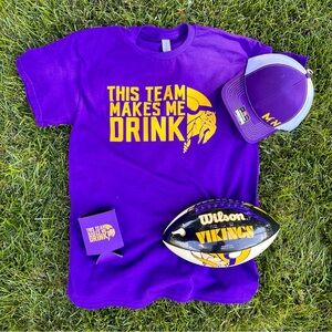 Minnesota "This Team Makes Me Drink" Vikings T-Shirt